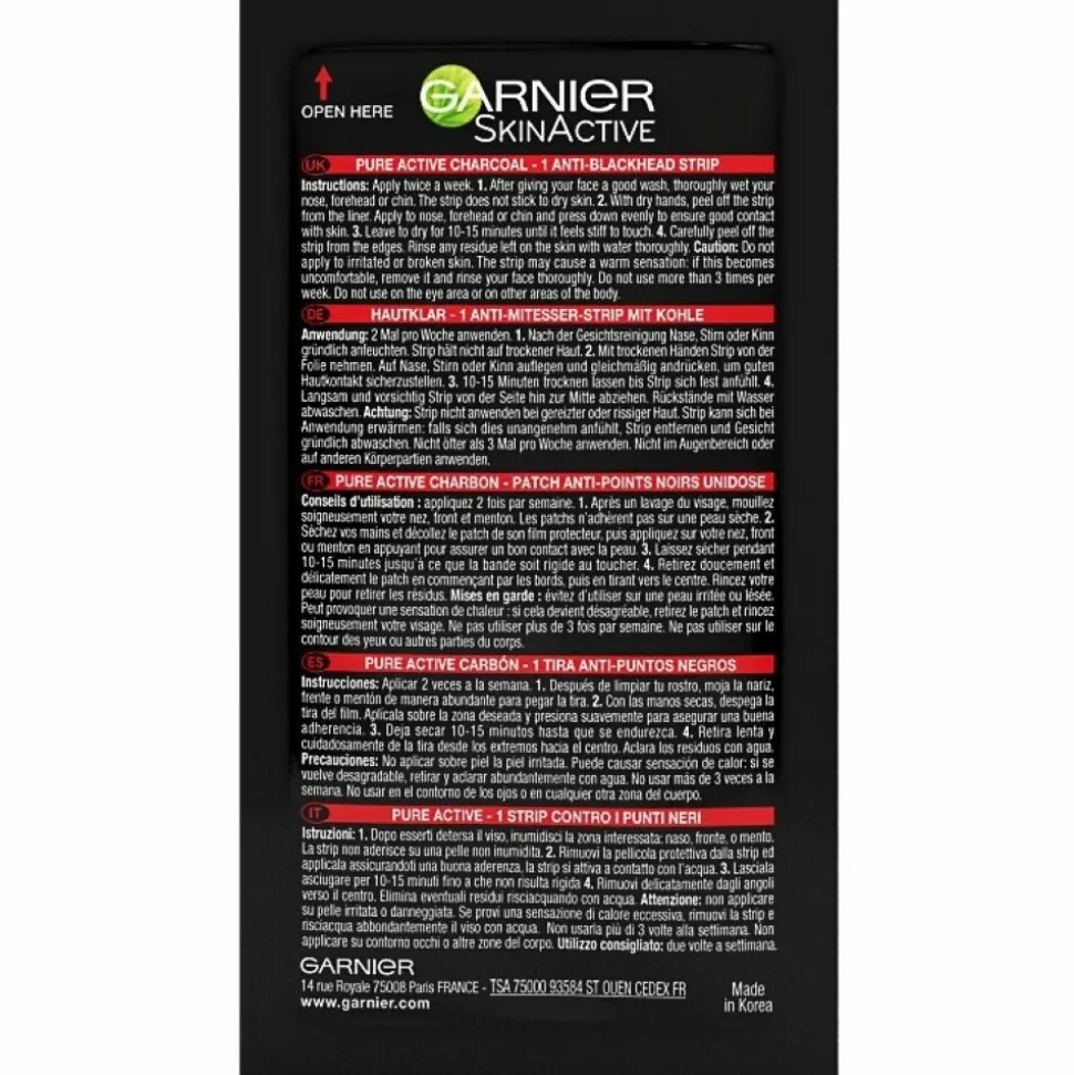 Garnier SkinActive Pure Active Charcoal Neusstrips 4 stuks