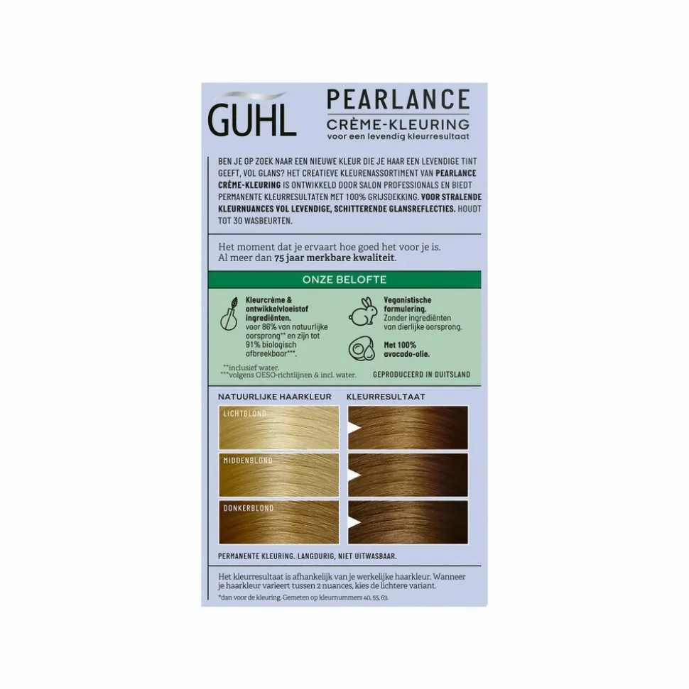 Guhl Pearlance Intensieve Crème-Haarkleuring 72 Middengoudblond Sandalwood