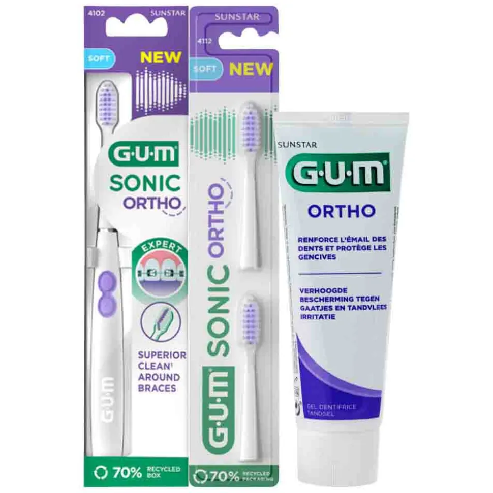 GUM Ortho Elektrisch Poetsen Pakket