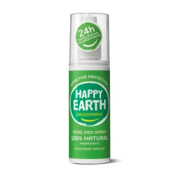 Happy Earth 100% Natuurlijke Deodorant Spray Cucumber Matcha 100 ml