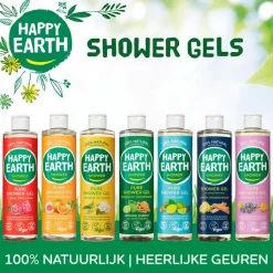 Happy Earth 100% Natuurlijke Douchegel Lemon Sandalwood 300 ml