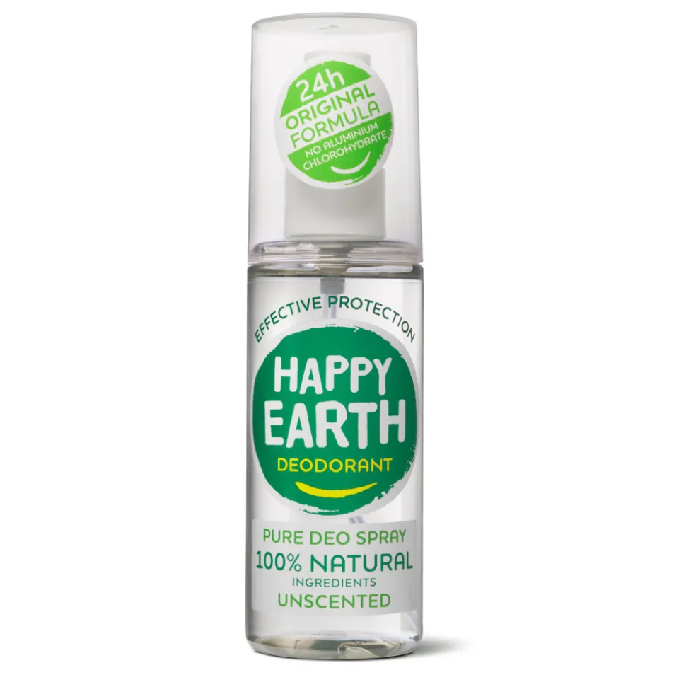 Happy Earth Pure Deodorant Spray Unscented 100 ml
