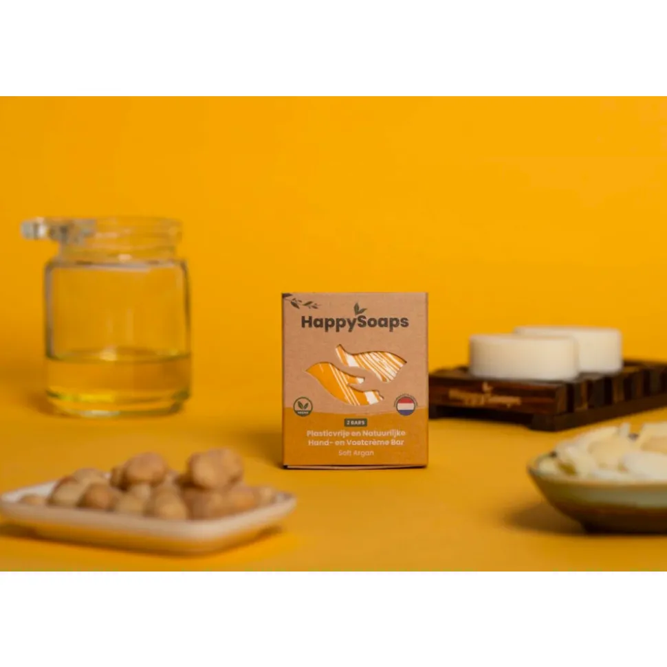 HappySoaps Hand- en Voetcrème Bar Soft Argan 40 gr