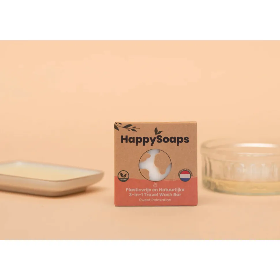 HappySoaps 3-in-1 Travel Wash Bar Sweet Relaxation 40 gr