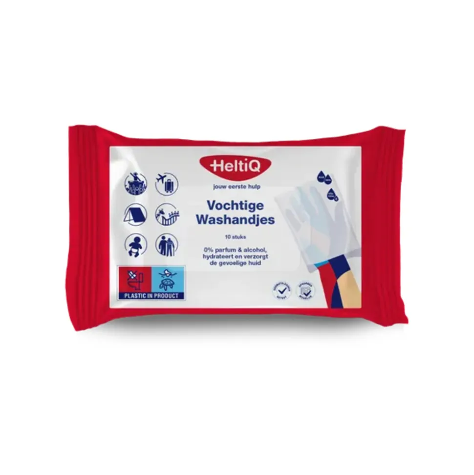 HeltiQ Vochtige Washandjes 10 stuks