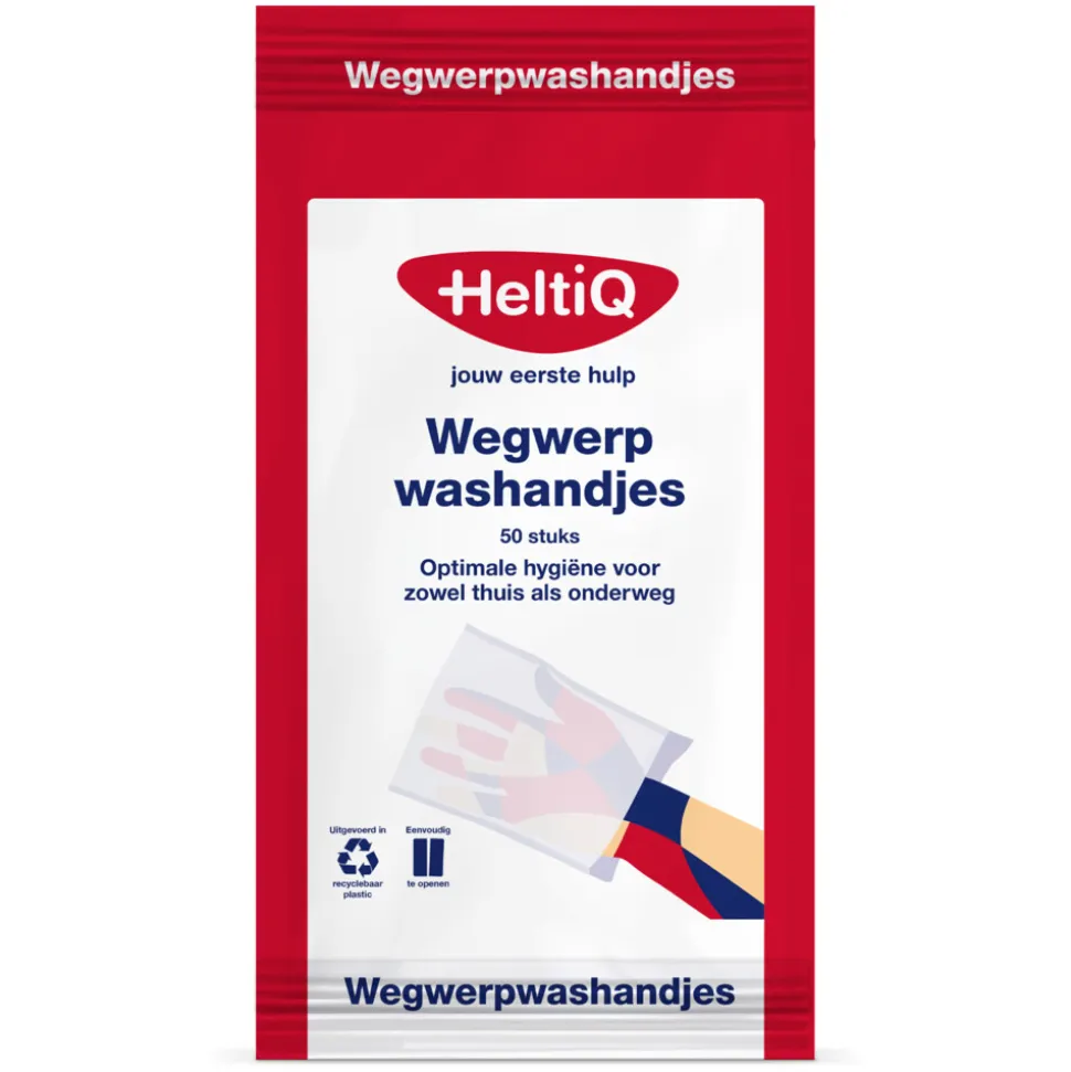 HeltiQ Wegwerpwashandjes 50 stuks