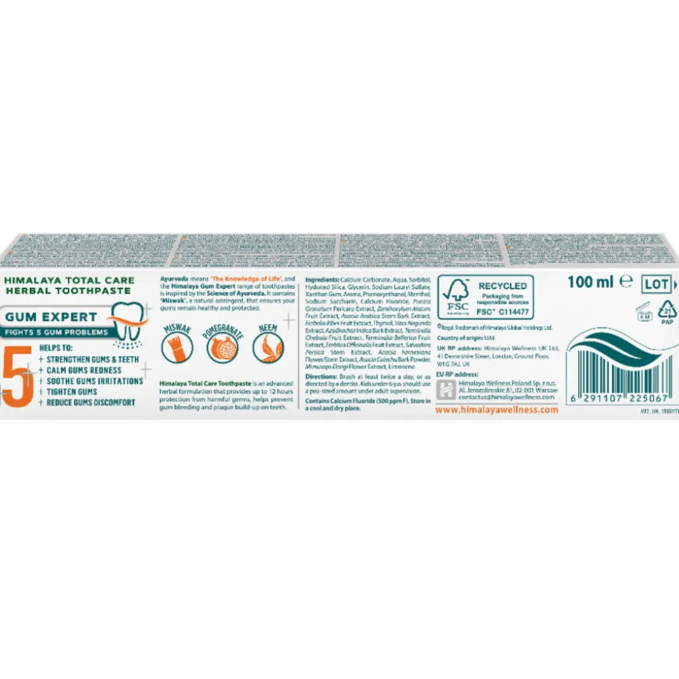 Himalaya Herbals Gum Expert Total Care XL Tandpasta 100 ml
