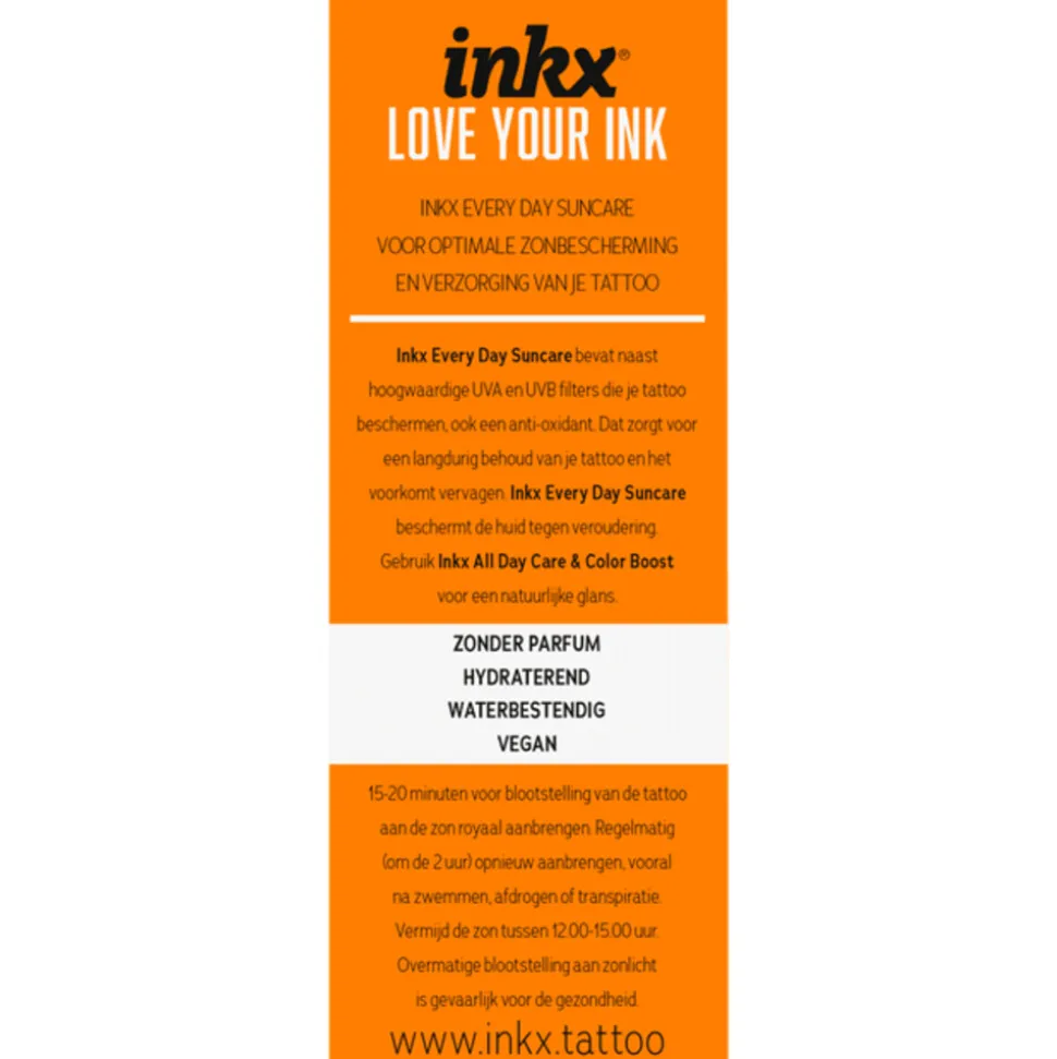 Inkx Tattoo Verzorging Everyday Zonnebrand crème SPF 50 50 ml