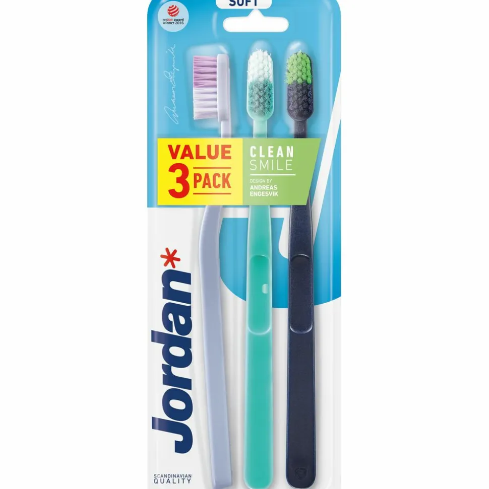 Jordan Tandenborstel Clean Smile Soft 3 stuks