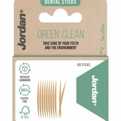 Jordan Tandenstokers Green Clean Dun 100 stuks