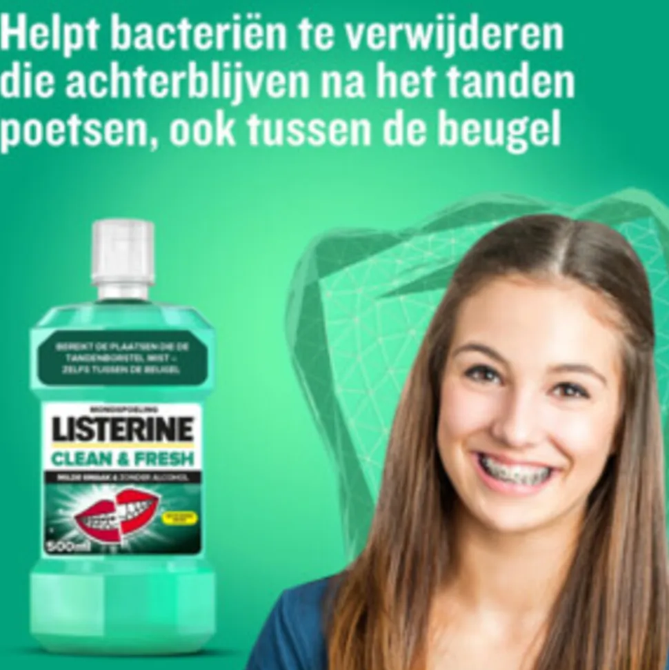 Listerine Mondwater Clean & Fresh zonder Alcohol 500 ml