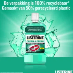 Listerine Mondwater Clean & Fresh zonder Alcohol 500 ml
