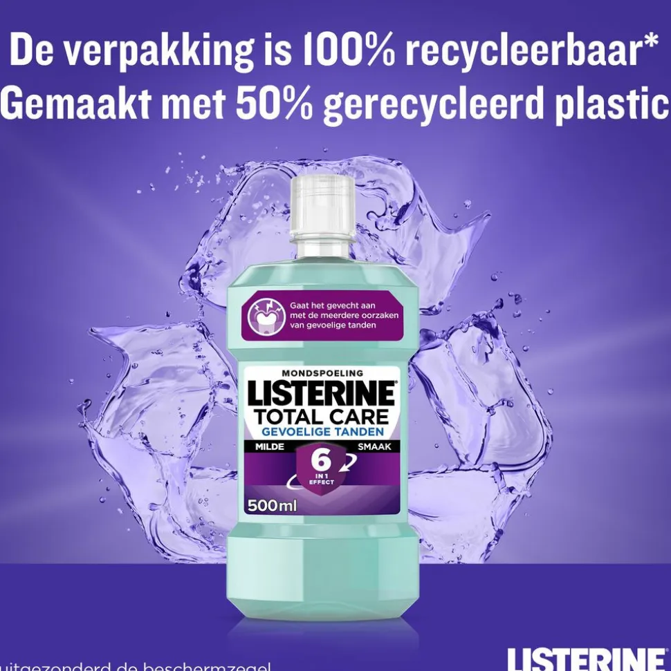 Listerine Mondwater Total Care Gevoelige Tanden 500 ml