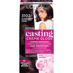 L'Oréal Casting Crème Gloss Semi-Permanente Haarkleuring 3102 Donker Parelmoer Asbruin
