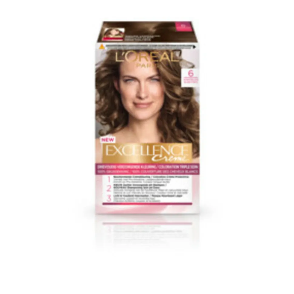 L'Oréal Excellence Creme 6 Donker Blond + Magic Retouch Uitgroeispray Donkerblond 75 ml Pakket