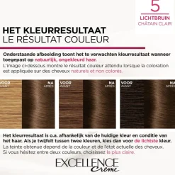 L'Oréal Excellence Crème Permanente Crèmekleuring 5 Lichtbruin