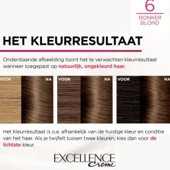 L'Oréal Excellence Crème Permanente Crèmekleuring 6 Donkerblond