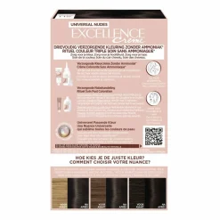 L'Oréal Excellence Crème Universal Nudes Permanente Haarkleuring 2U Universeel Zeer Donkerbruin