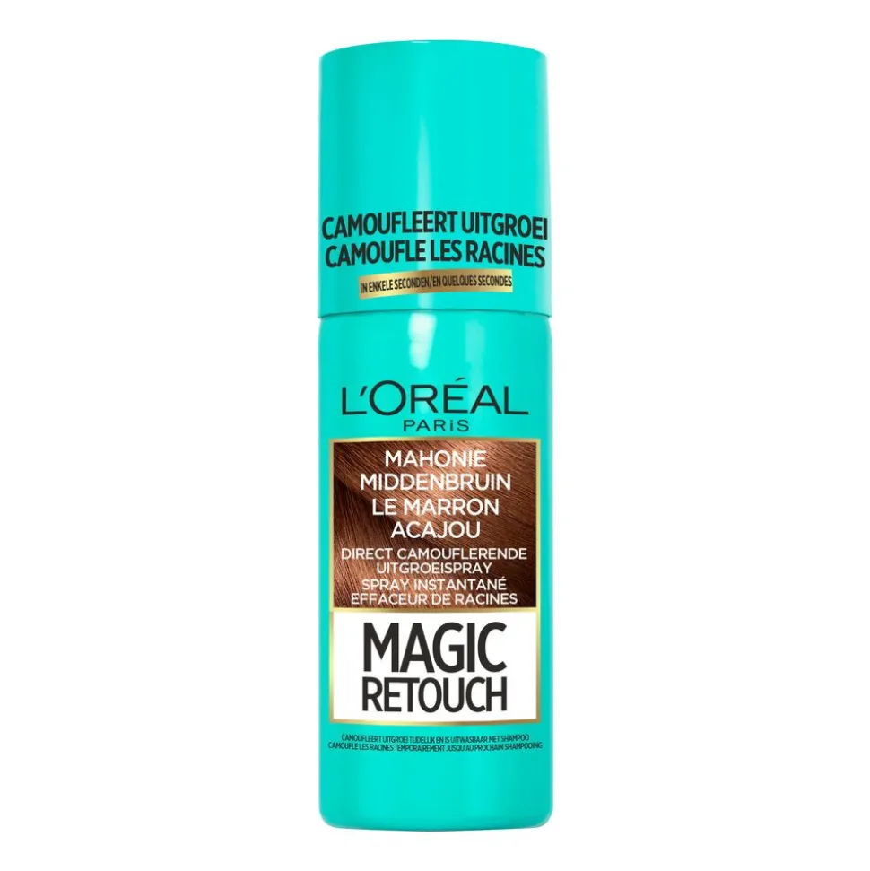 L'Oréal Magic Retouch Uitgroeispray Mahonie Middenbruin 75 ml