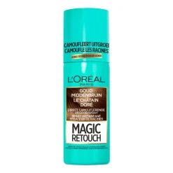 L'Oréal Magic Retouch Uitgroeispray Goud Middenbruin 75 ml