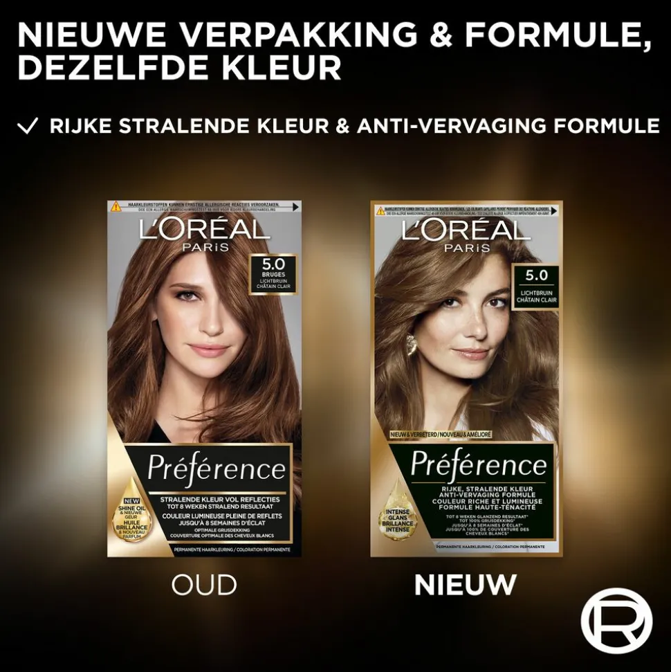 L'Oréal Préférence Permanente Haarkleuring 5.0 Lichtbruin