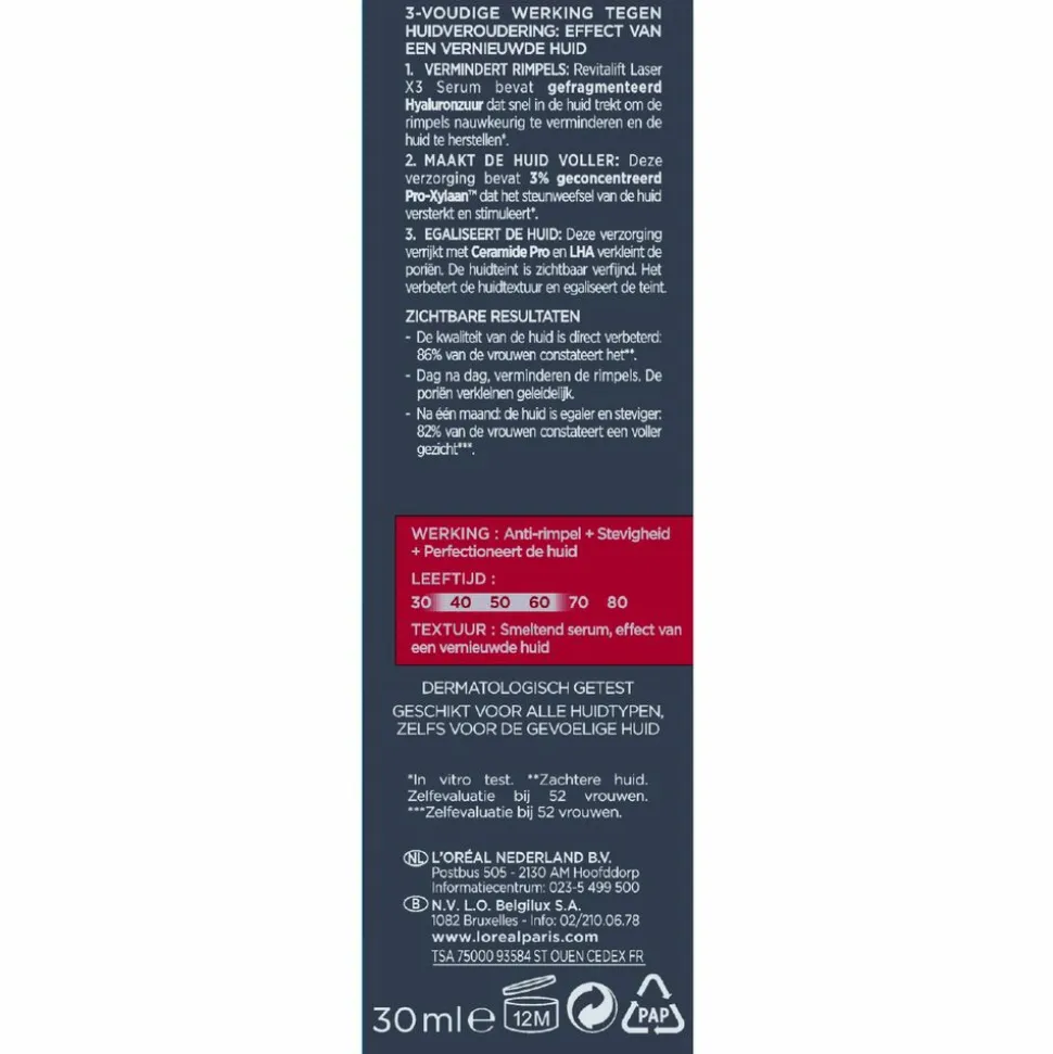 L'Oréal Revitalift Laser X3 Anti-Rimpel Serum 30 ml
