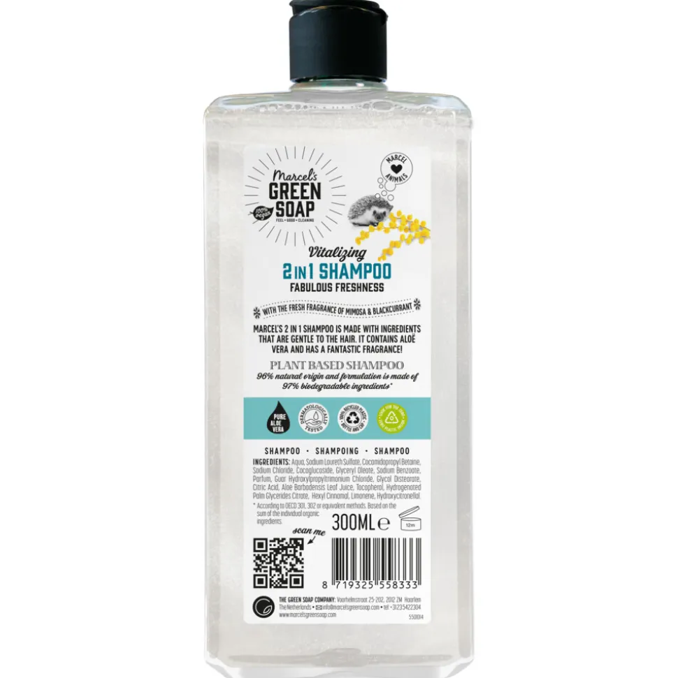 Marcel's Green Soap Shampoo & Conditioner 2 in 1 Mimosa & Black Currant 300 ml