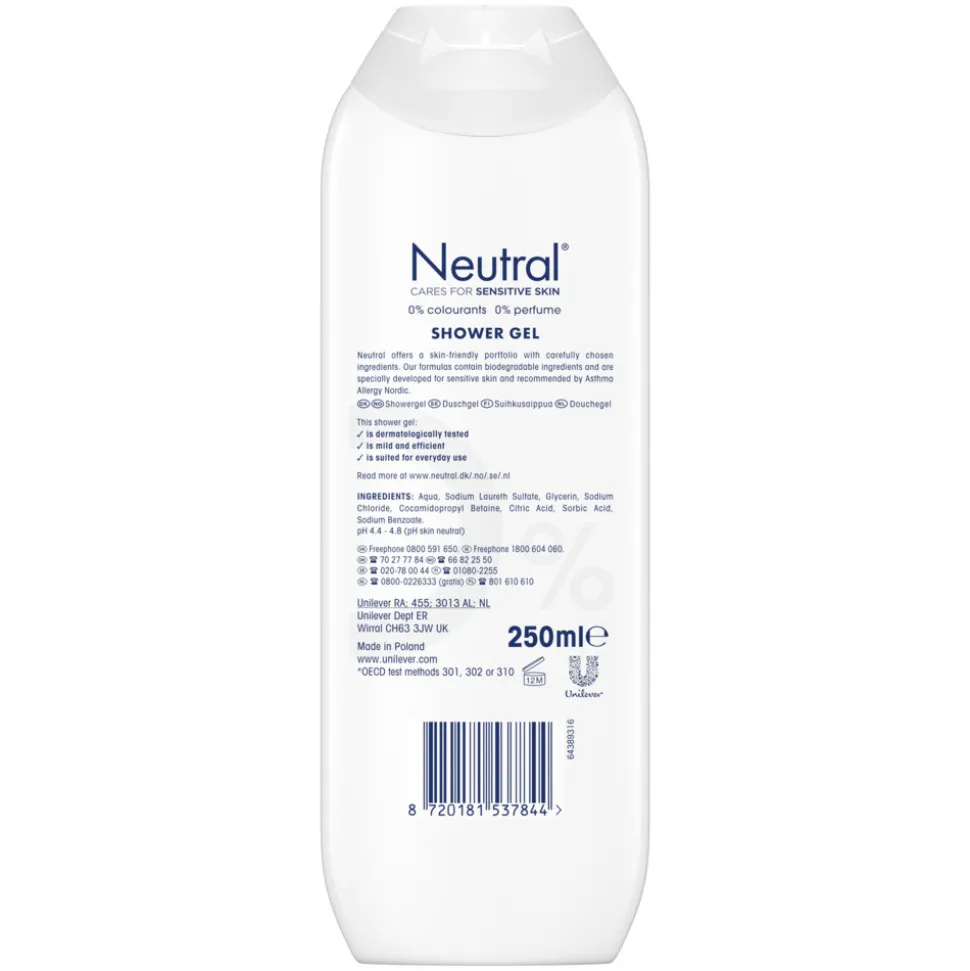 Neutral Douchegel Parfumvrij 250 ml