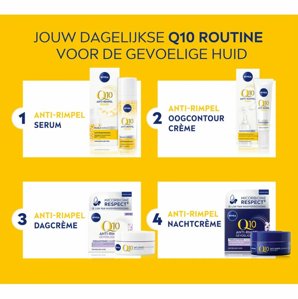 NIVEA Q10 Dagcrème Anti-Rimpel Gevoelige Huid SPF 15 50 ml