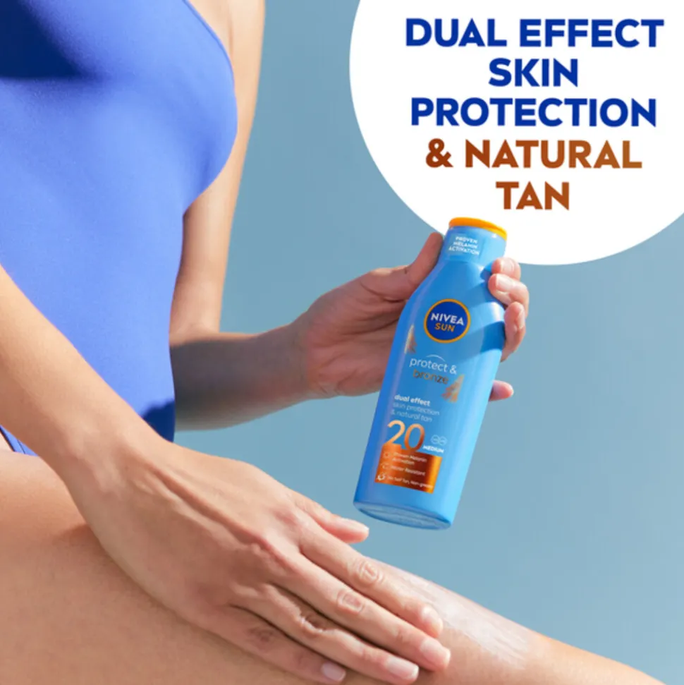 NIVEA Sun Protect & Bronze Zonnemelk SPF 20 200 ml