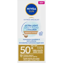 NIVEA Sun UV Face Specialist Ultra Light Daily Fluid Medium Tinted SPF 50+ 40 ml
