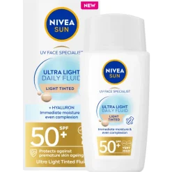 NIVEA Sun UV Face Specialist Ultra Light Daily Fluid Light Tinted SPF 50+ 40 ml