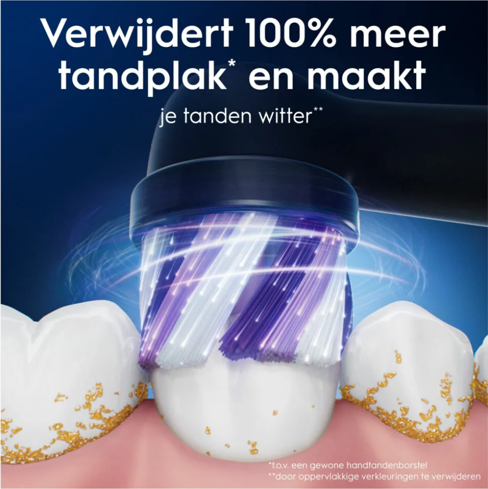 Oral-B Opzetborstels iO Radiant White Zwart 8 stuks