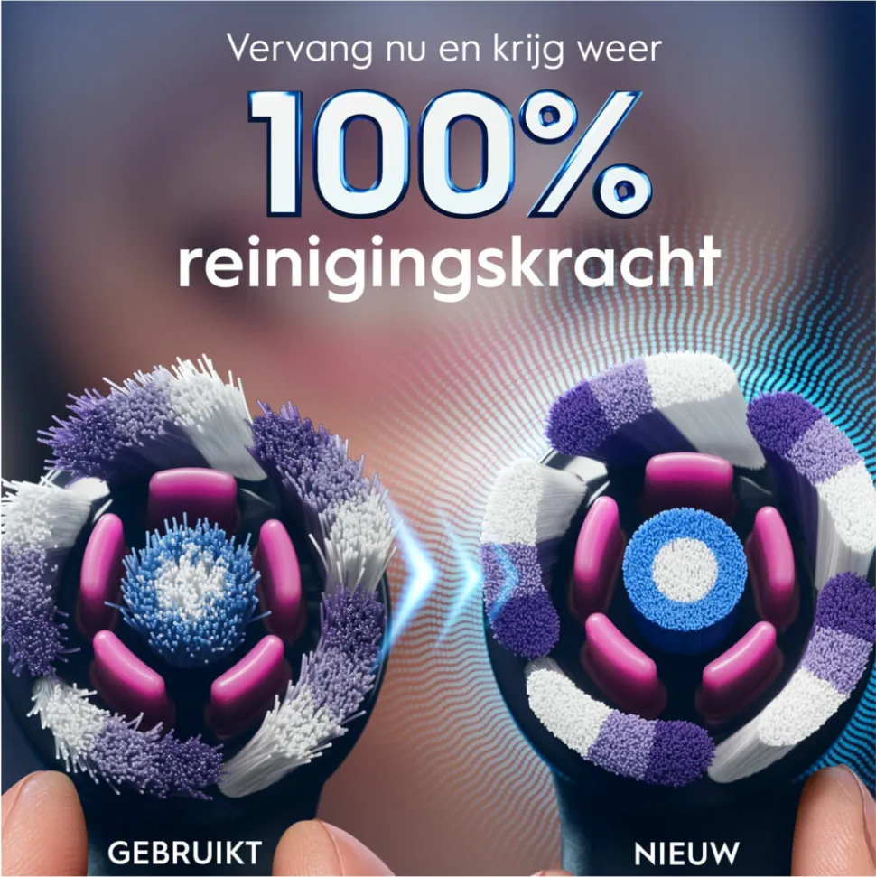 Oral-B Opzetborstels iO Radiant White Zwart 4 stuks