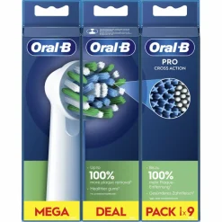 Oral-B Opzetborstels Pro Cross Action Wit 9 stuks