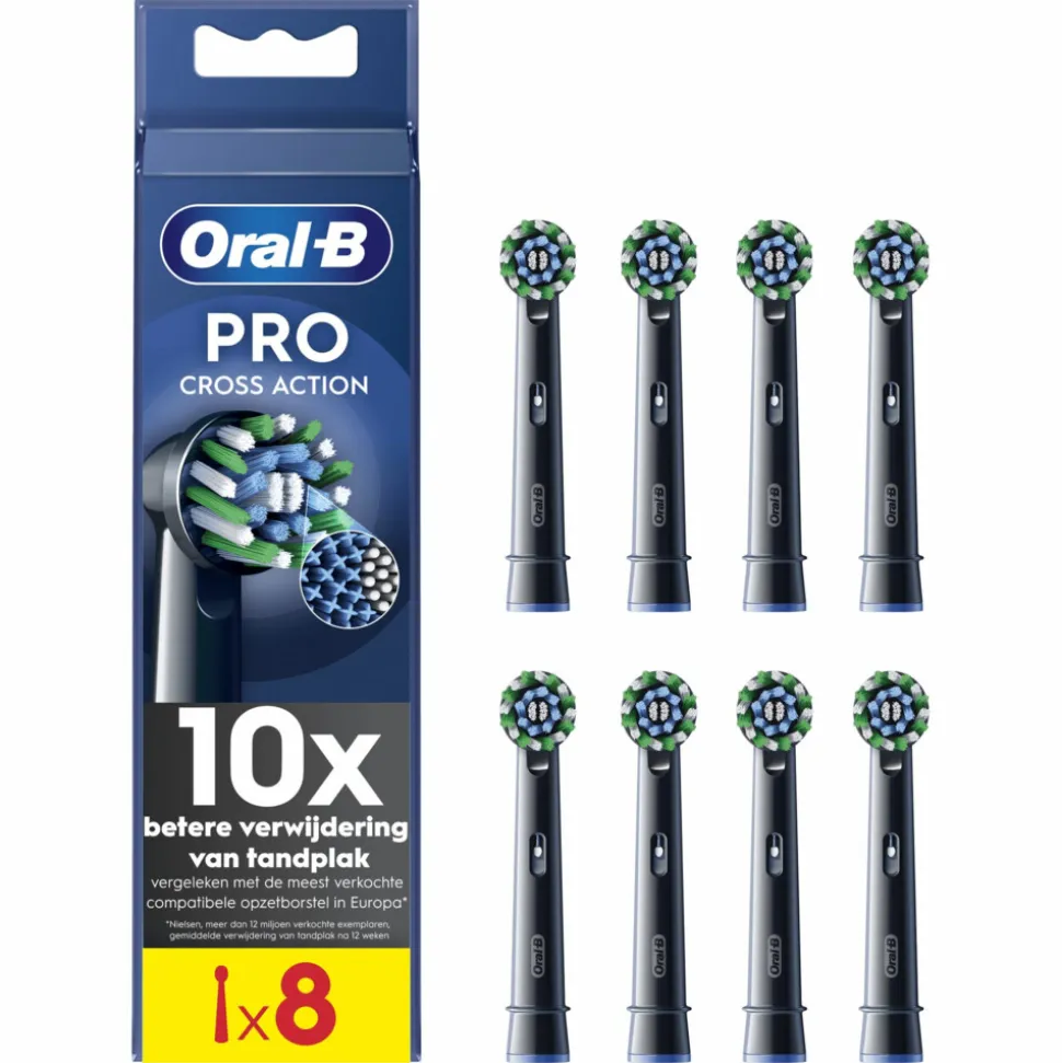 Oral-B Opzetborstels Pro Cross Action Zwart 8 stuks