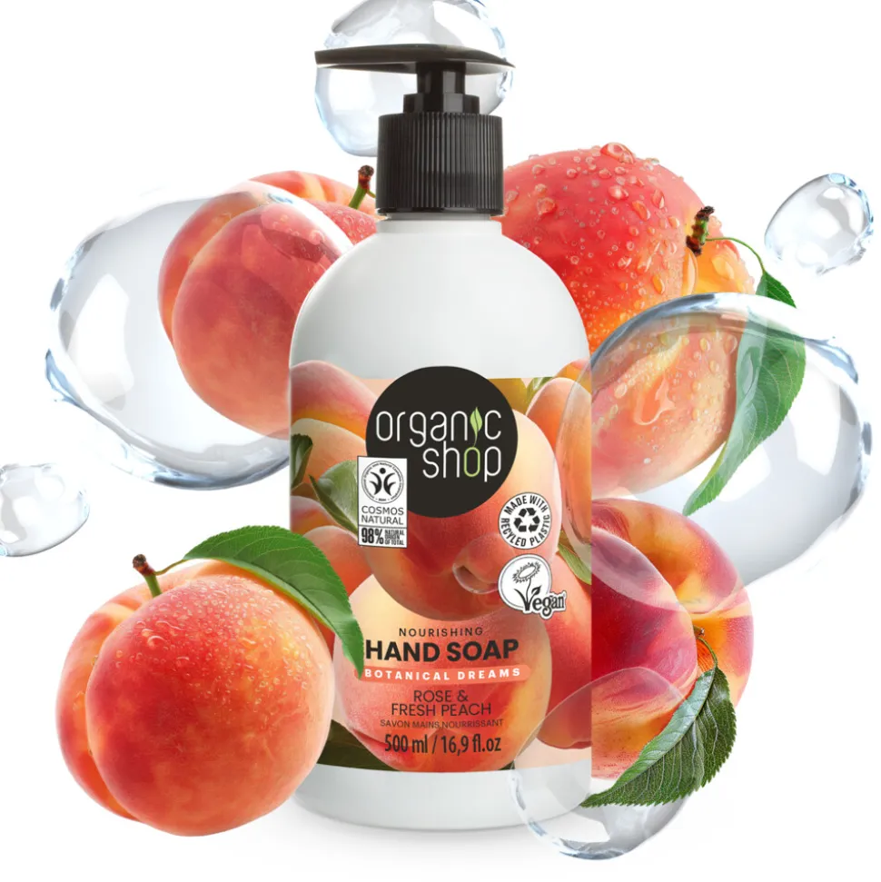 Organic Shop Handzeep Rose & Peach 500 ml