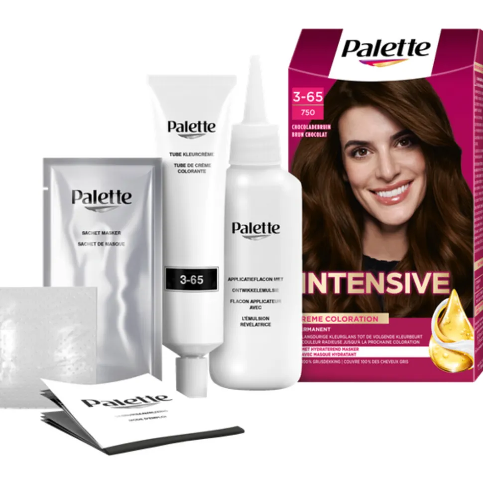 Palette Intensive Oil-Care Color Haarkleuring 750 Chocolade Bruin 115 ml