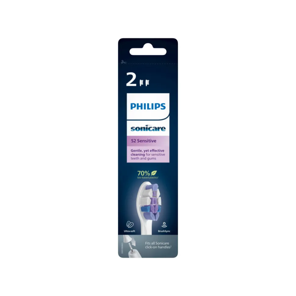 Philips Sonicare Opzetborstels S2 Sensitive Wit 2 stuks