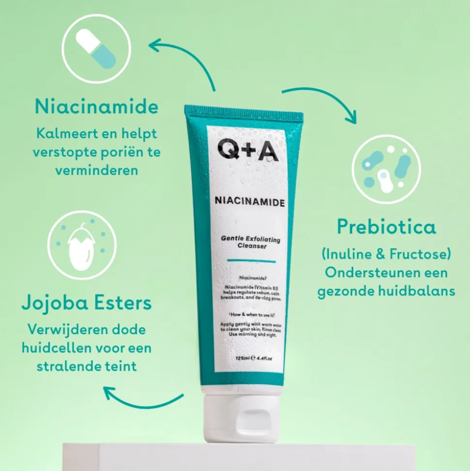Q+A Niacinamide Exfoliating Cleanser 125 ml
