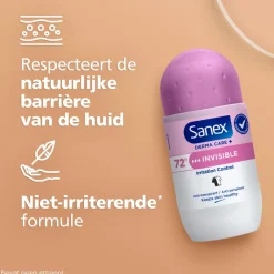 Sanex Deodorant Roller Dermo Invisible 53 ml