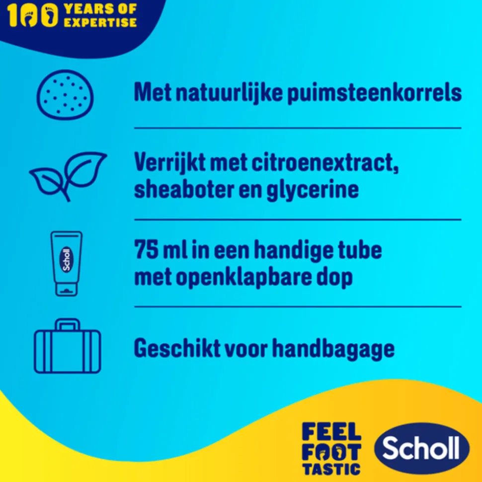 Scholl Voeten Scrubcrème Polish & Glow 75 ml