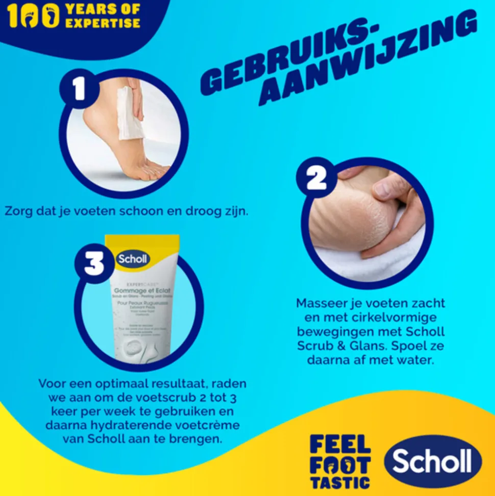 Scholl Voeten Scrubcrème Polish & Glow 75 ml