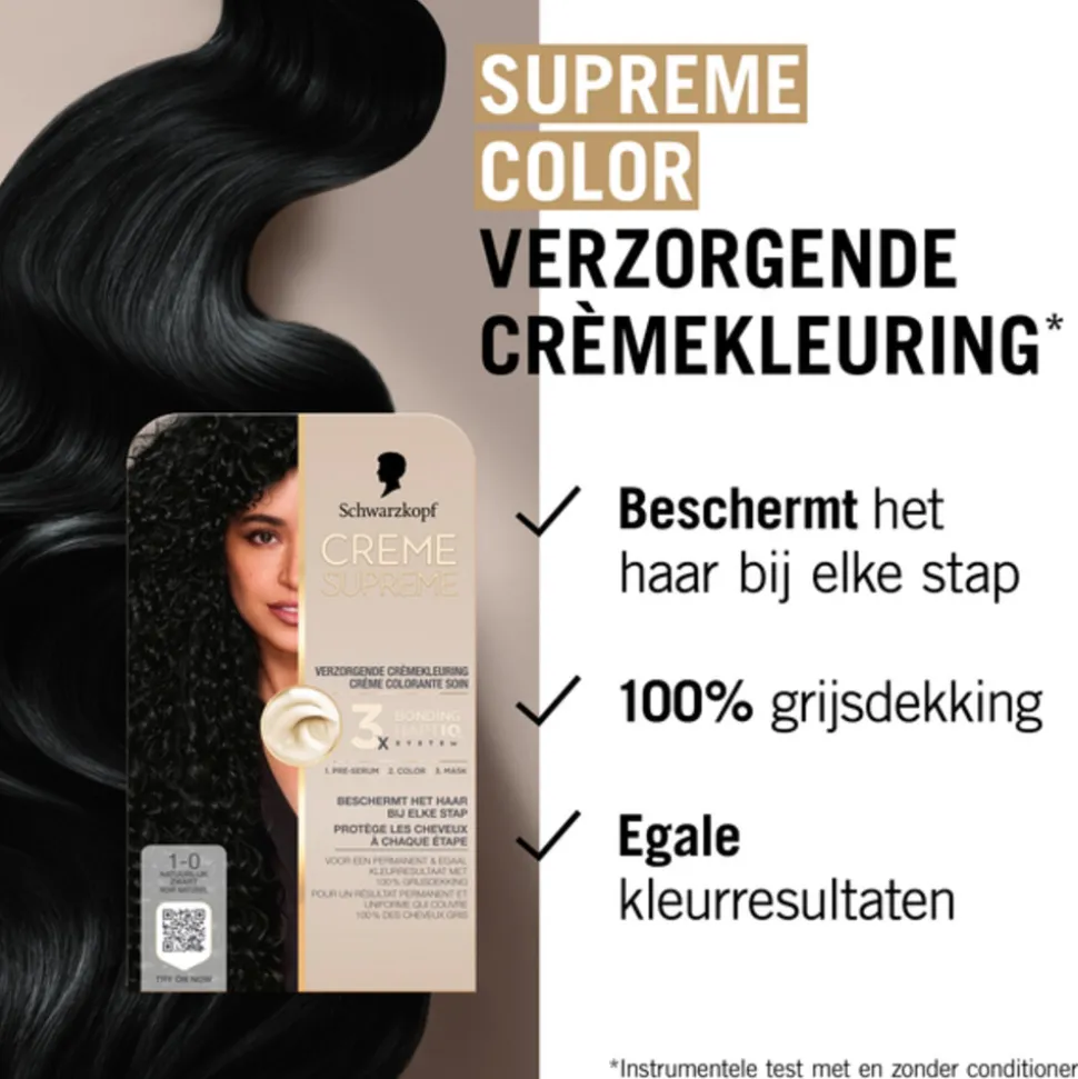 Schwarzkopf Creme Supreme Haarkleuring 1-0 1 set