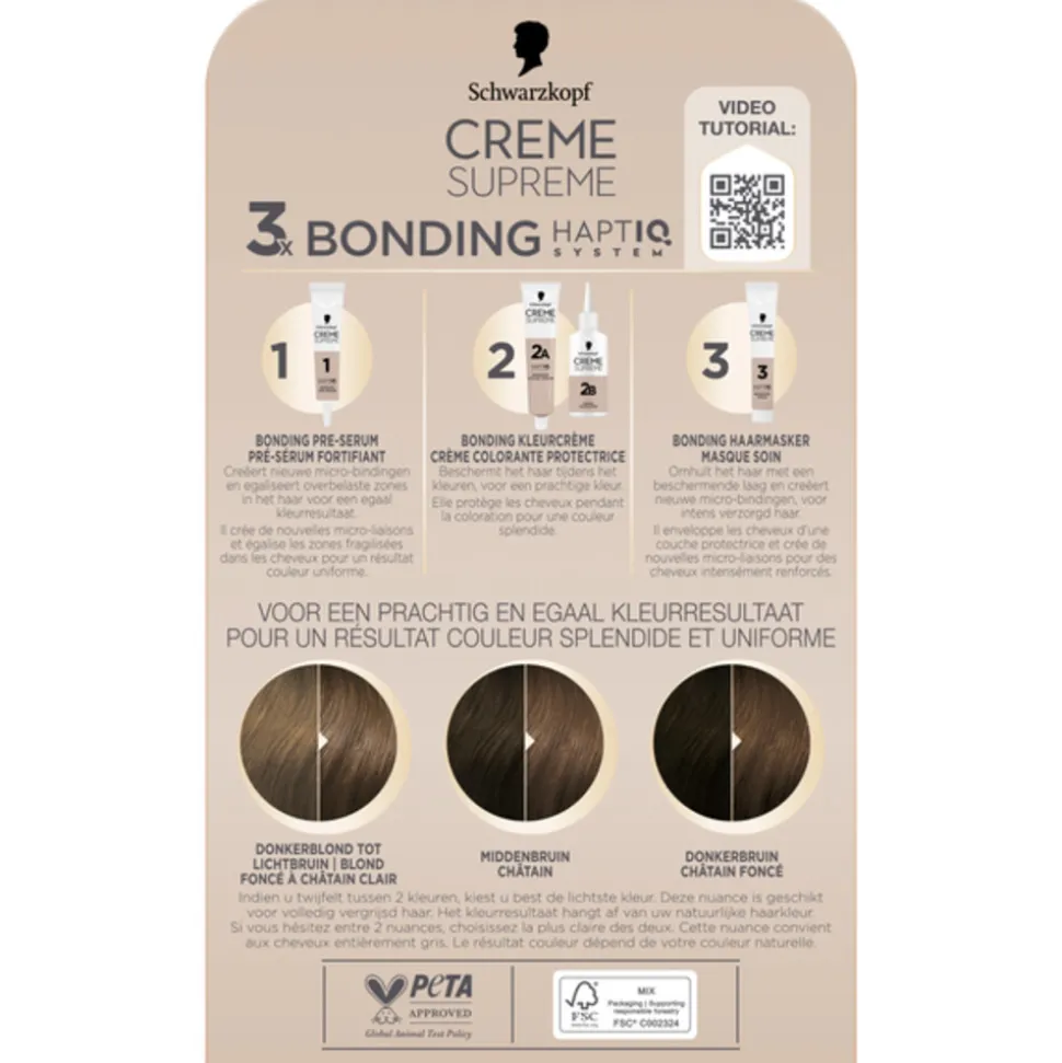 Schwarzkopf Creme Supreme Haarkleuring 6-0 1 set