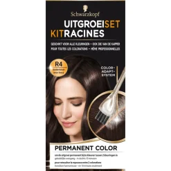 Schwarzkopf Uitgroeiset Haarverf Donkerbruin R4 1 set