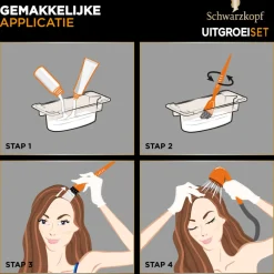 Schwarzkopf Uitgroeiset Haarverf Licht tot Middenbruin R1