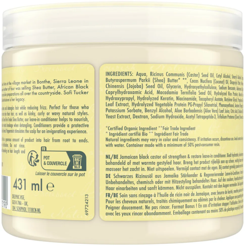 Shea Moisture Jamaican Black Strengthen & Restore Leave-In Conditioner 431 ml