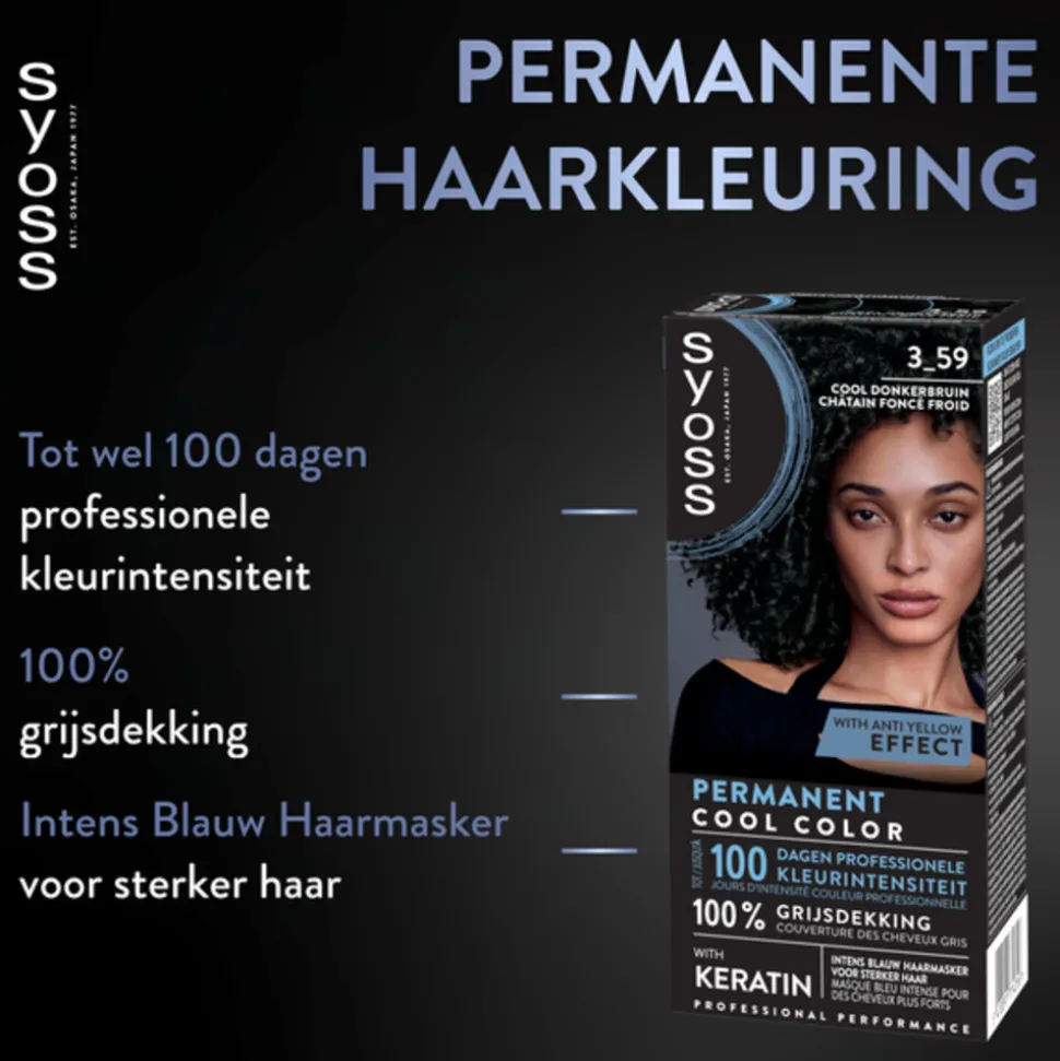Syoss Baseline Haarverf 3-59 Cool Donkerbruin
