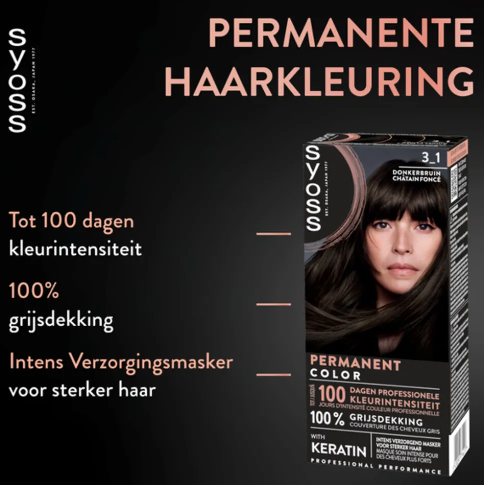 Syoss Baseline Haarverf 3-1 Donkerbruin
